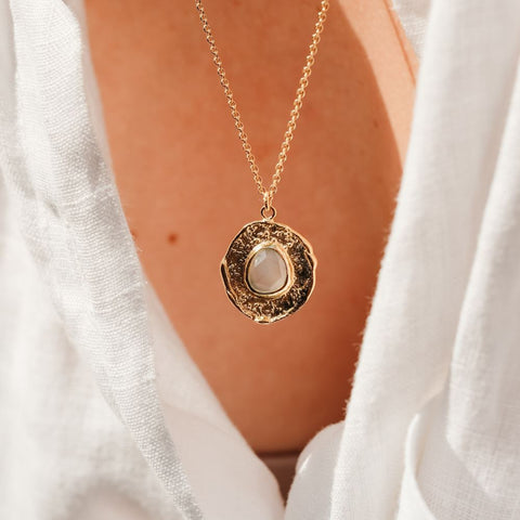 Halsketting Aura - Sereniteit (massief goud)