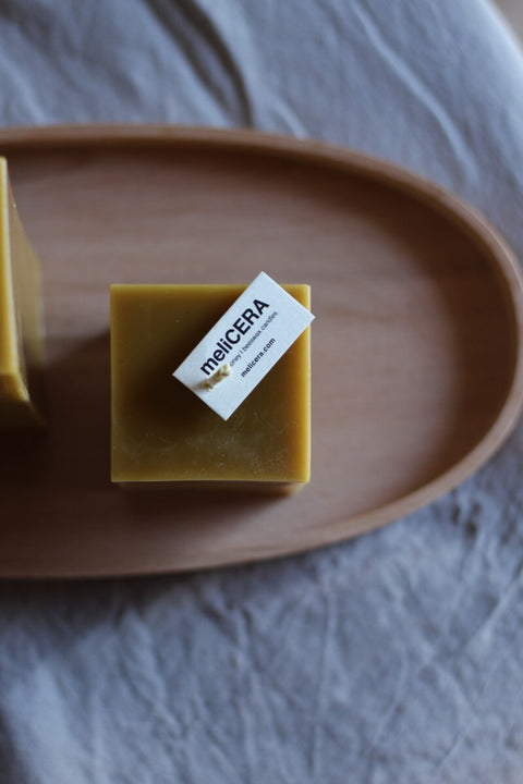Set kaarsen uit bijenwas - cube duo