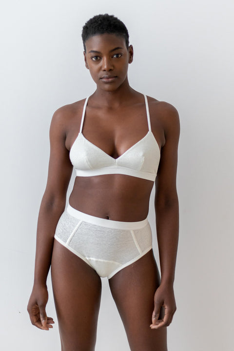 Linnen slip hoge taille - ecru