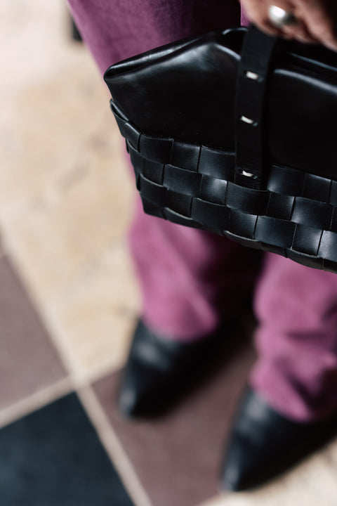 Mimbre trapecio bag - black