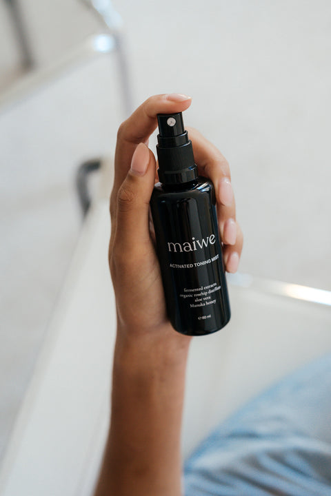 Activated toning mist