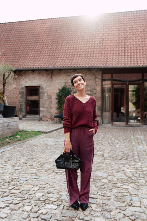 Trui Wavy - Burgundy purple