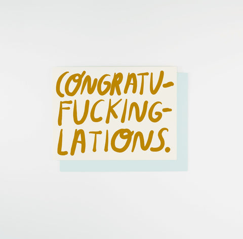Wenskaart - Congratu-fucking-lations