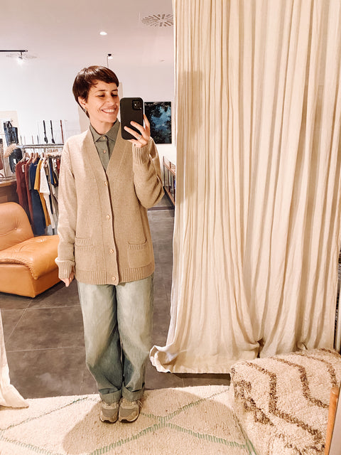 Cashmere Cardigan - sand