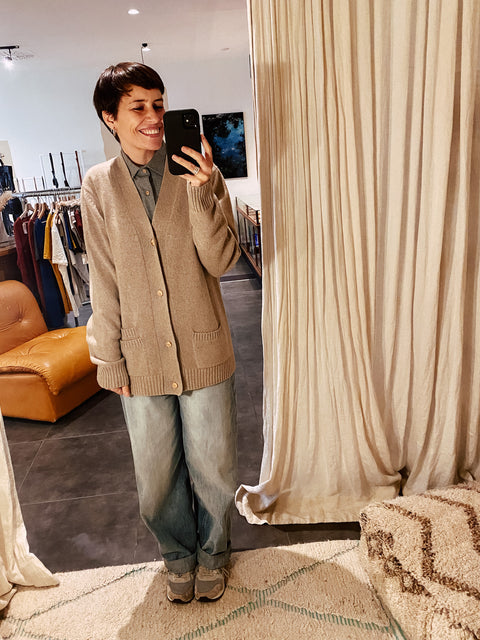 Cashmere Cardigan - sand