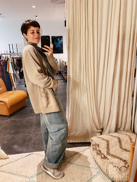 Cashmere Cardigan - sand