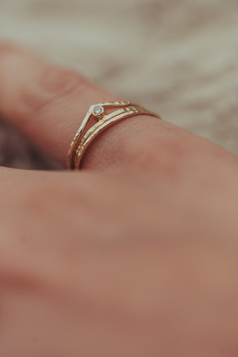 Ring Fée Clochette (massief 18k goud)