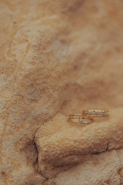 Ring Juno met ruwe diamanten (massief 18k goud)