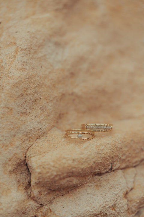 Ring Juno met ruwe diamanten (massief 18k goud)