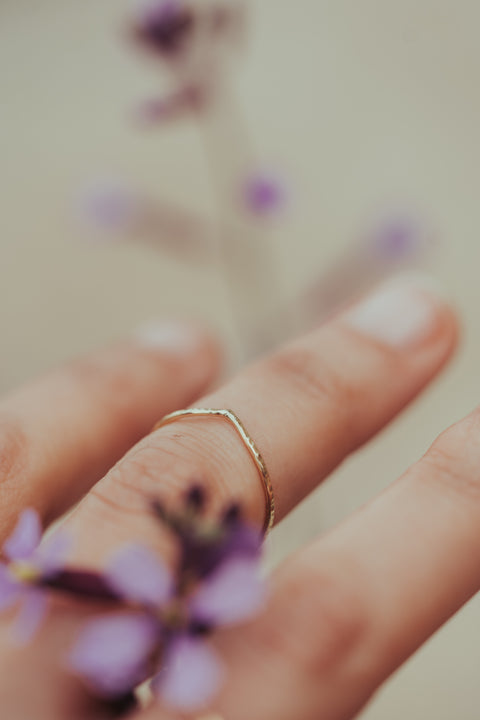 Ring Chevron Fée Clochette (massief 18k goud)