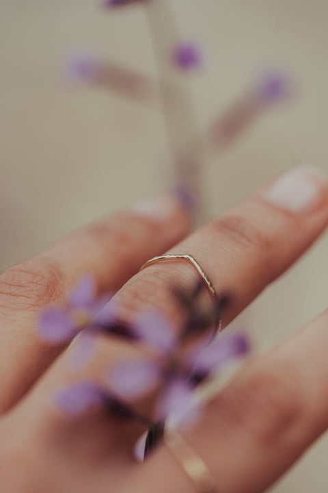 Ring Chevron Fée Clochette (massief 18k goud)
