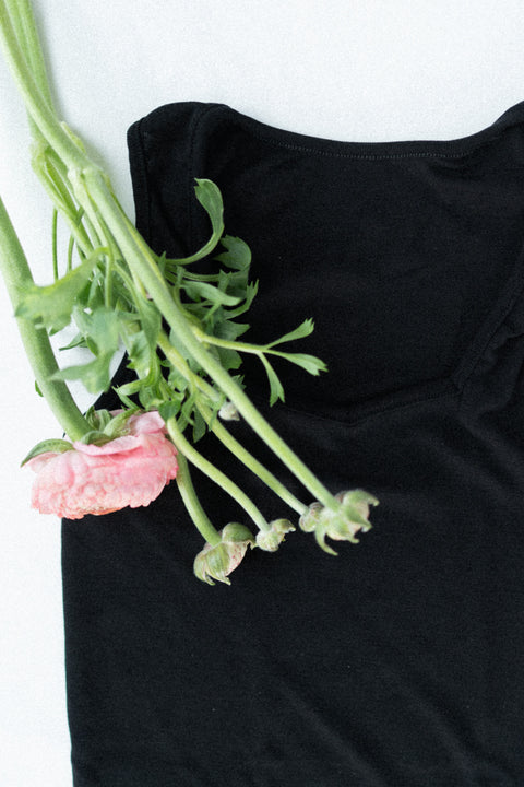 Tanktop tot XXL - zwart