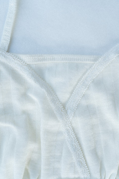Top, met fijne bandjes tot XL - wit