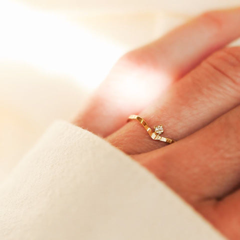 Ring Fée Blanche (massief 18k goud)