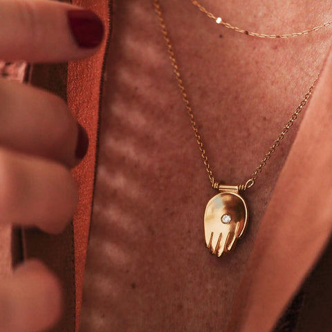 Halsketting éclaireuse (massief 18k goud)