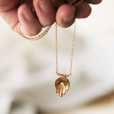 Halsketting éclaireuse (massief 18k goud)