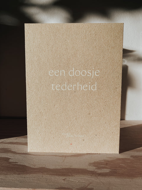 studio paus ( poëzie ) - een doosje tederheid