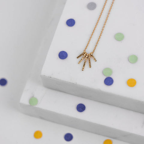 Korte ketting 'soleil' (massief 18k goud)