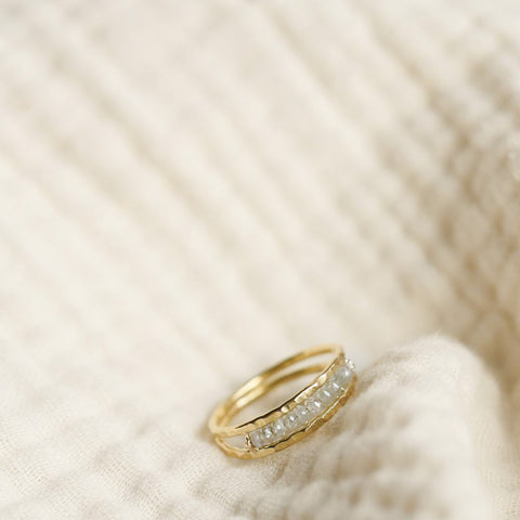 Ring Juno met ruwe diamanten (massief 18k goud)