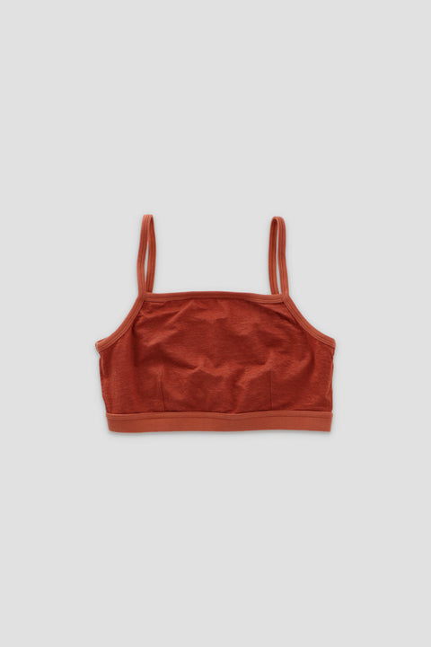 Linnen crop top - rust