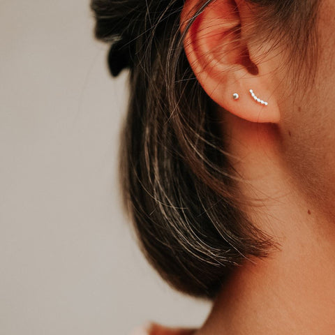Oorring Lila - verguld