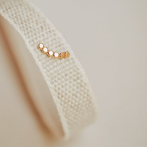 Oorring Lila - verguld
