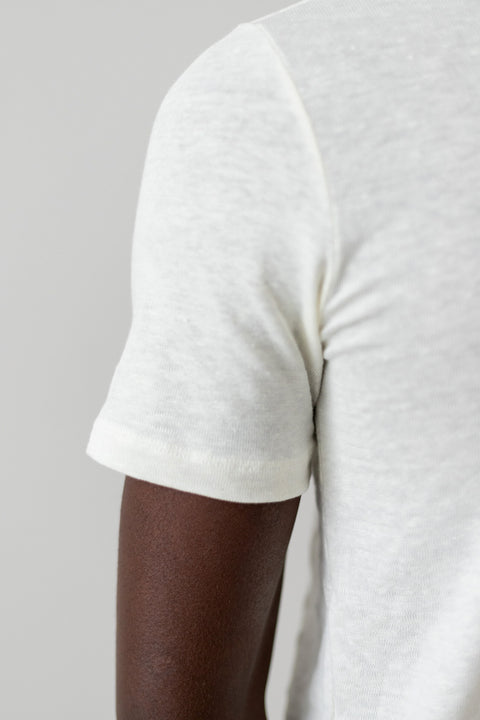 Linnen T-shirt uniseks - ecru