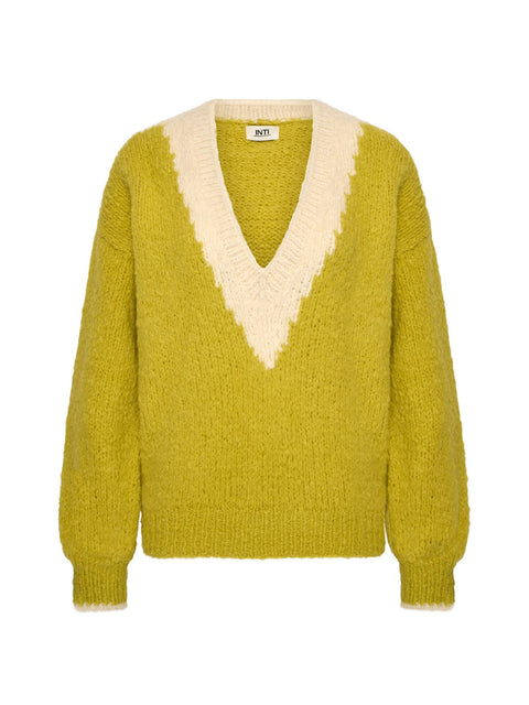 Aurora knit mostaza con ecru