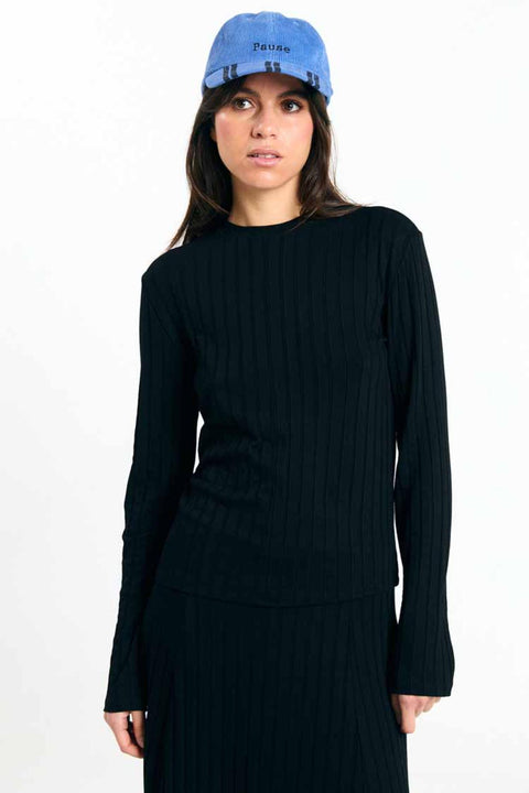 Viana longsleeve black - de perfecte basic