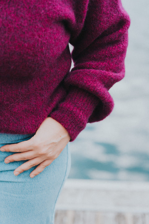 Paarse knit