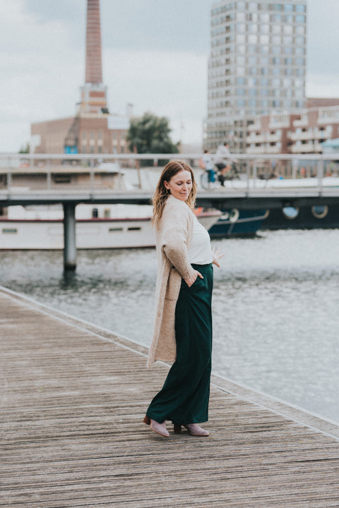 Maxi cardigan - dark oat