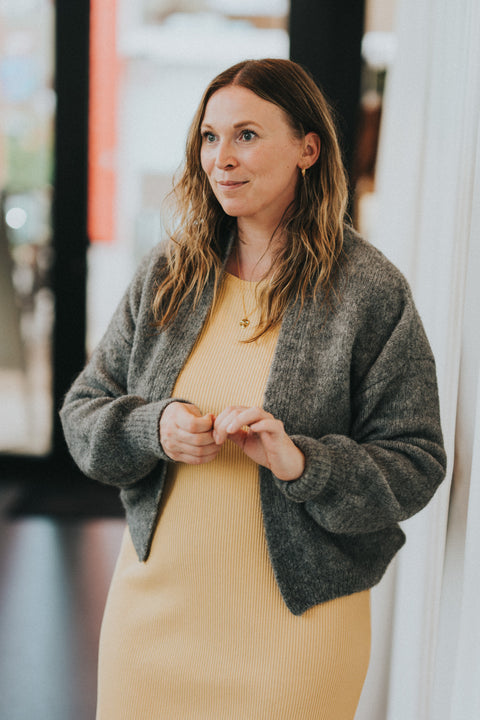 Cardigan - mid grey