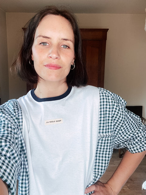 Shirt: pièce unique ( groen-witte ruitjes )
