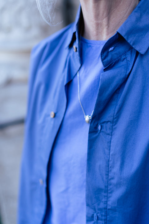 Tijdloos hemd - dasty blue