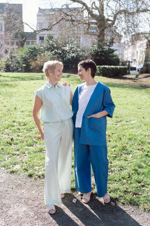 Pants 'Moonflower uni' - celadon