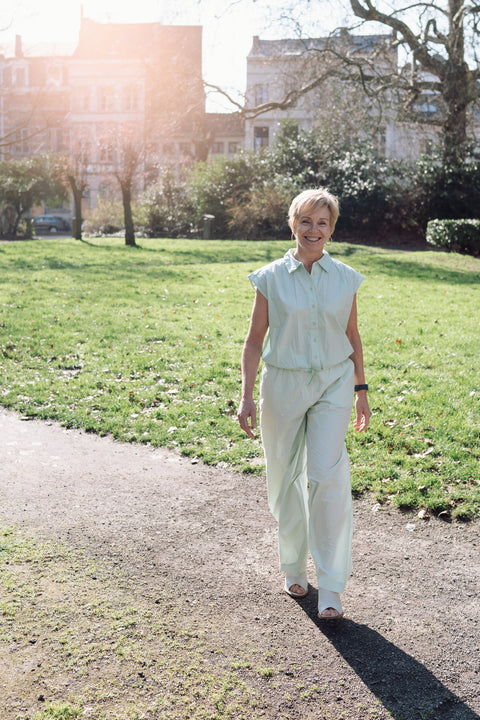 Blouse 'Flora' - celadon