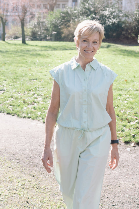 Blouse 'Flora' - celadon