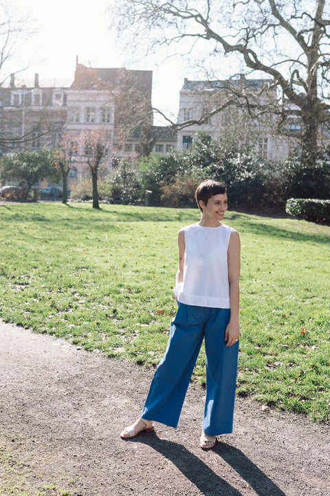 Broek 'Prudie Twill' - Strong blue