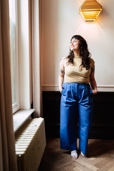 Broek 'Prudie Twill' - Strong blue