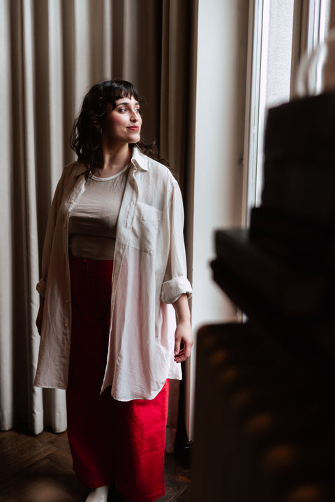 Broek 'Prudie Twill' - Bittersweet red