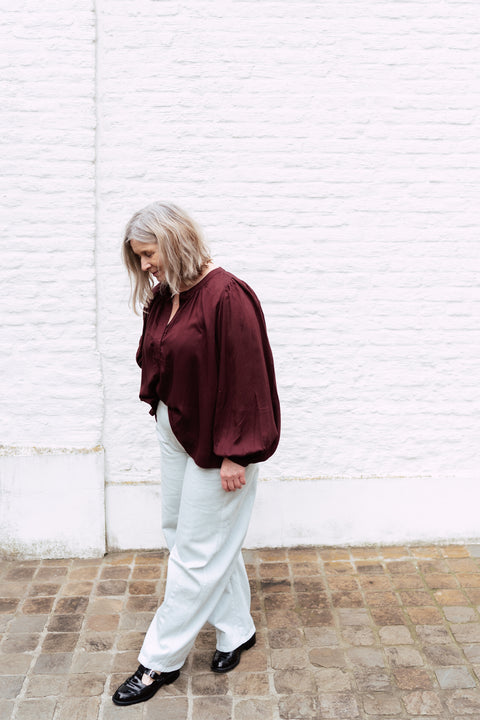 Broek 'Wynn' wash denim - ocean