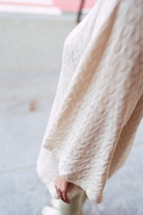 Mini crochet dress - ecru