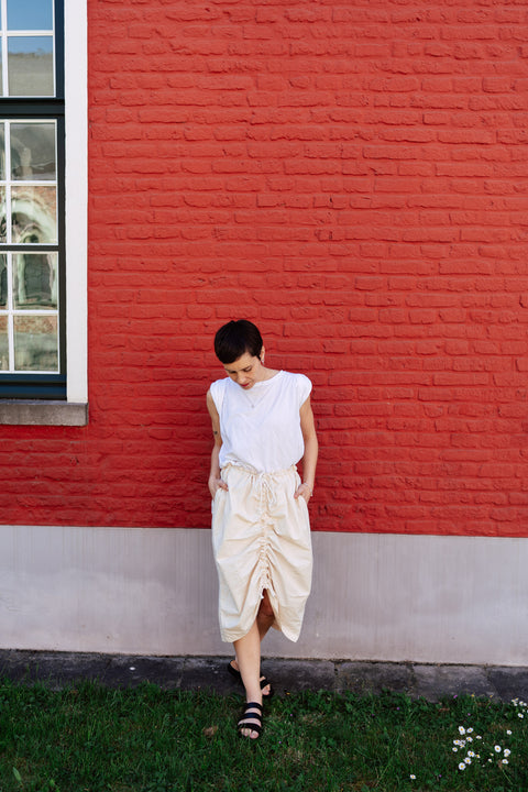 Form skirt - ecru raw