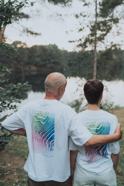Uniseks T-shirt 'bewust naïef'