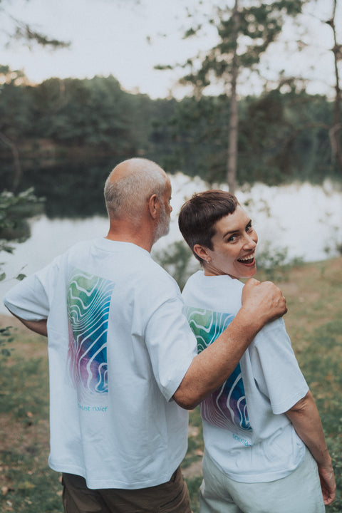 Uniseks T-shirt 'bewust naïef'