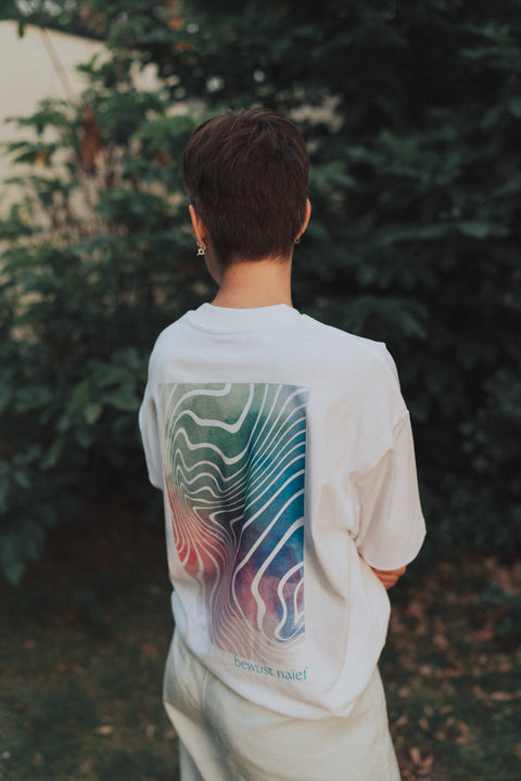Uniseks T-shirt 'bewust naïef'