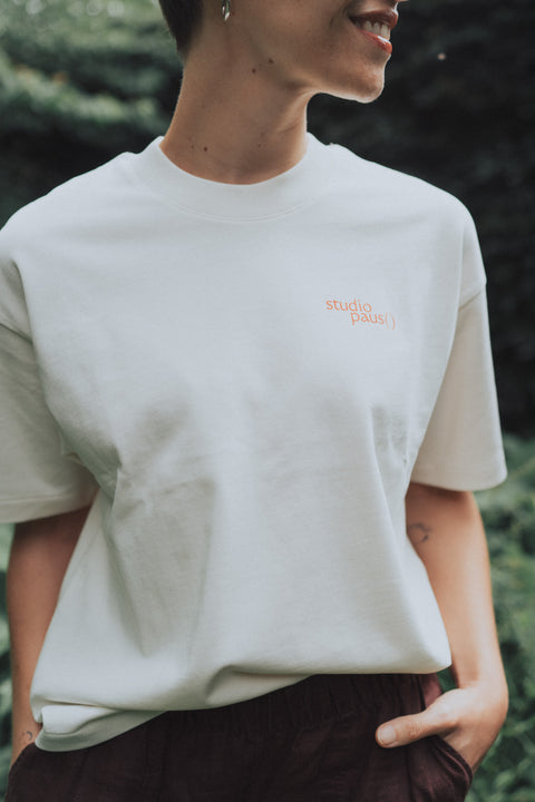 Uniseks T-shirt 'ik hou je hart vast' - blauw