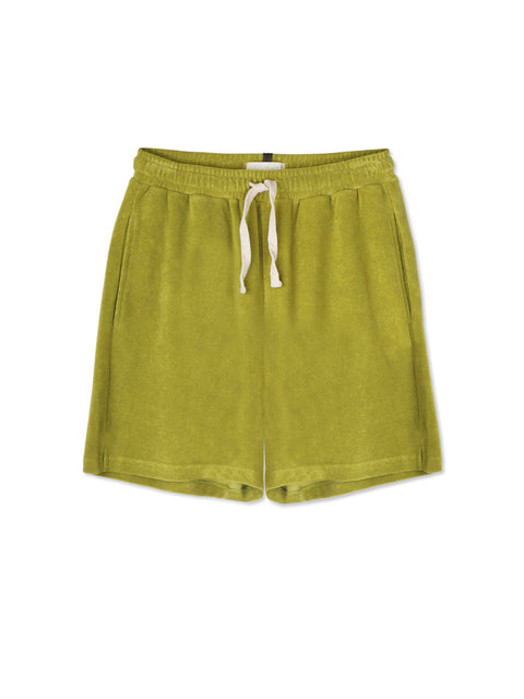 Sponzen shortje in de kleur van een frisse iced matcha