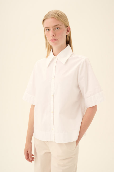 Hemdje 'Seren' GMTD poplin - white