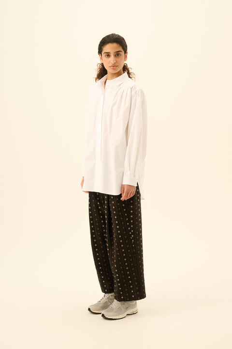 Pia pants flower stripe brown